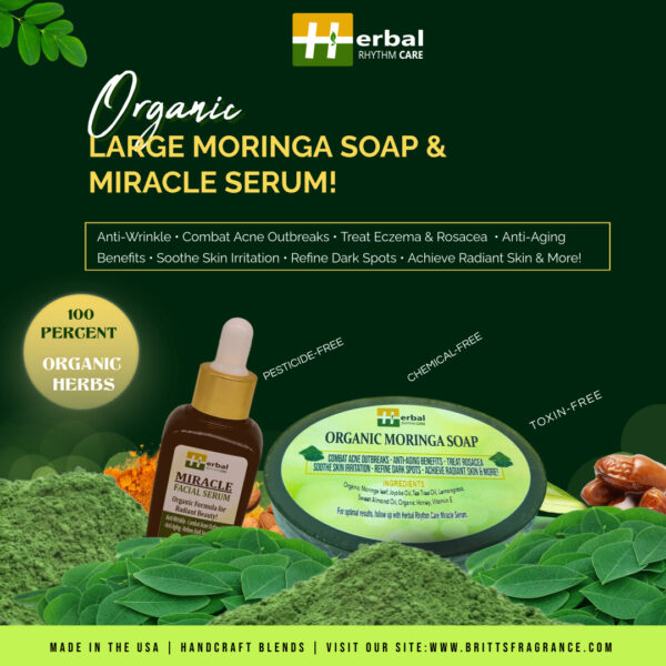 LARGE MORINGA SOAP & MIRACLE SERUM - Image 2